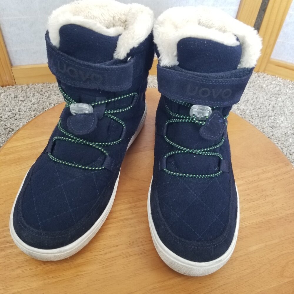 UOVO Snow Boots Navy Blue Faux Fur Lined Size EU 37 /  Big Kids 5